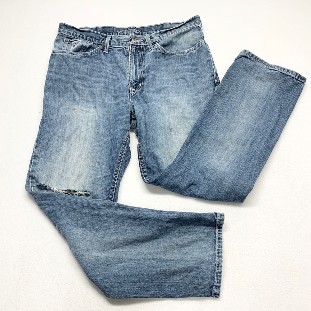 Cinch Up MB92834019 Jeans Mens 36x32 Blue Relaxed Straight Leg Denim Cotton